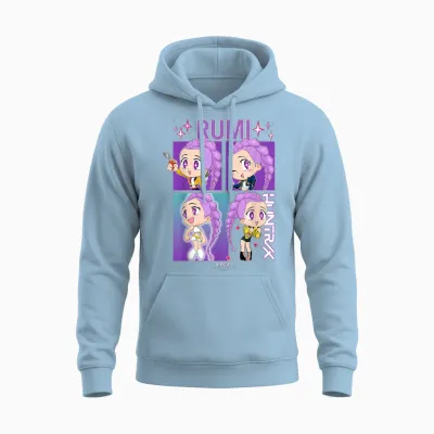 Kpop Demon Hunters Rumi Officially Licensed Unisex Hoodie - Light Blue