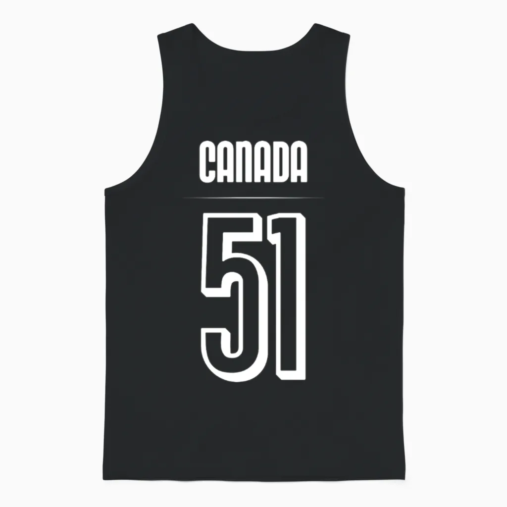 Canada 51 Unisex Tank Top in Black