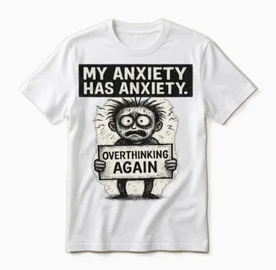 My Anxiety Has Anxiety T-Shirt – Funny Mental Unisex T-Shirt - White