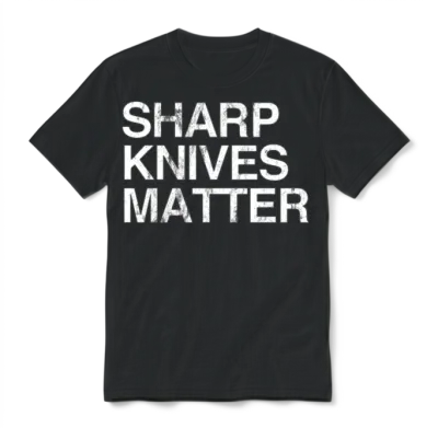 Sharp Lives Matter Funny Cook Knife Unisex T-Shirt - Black