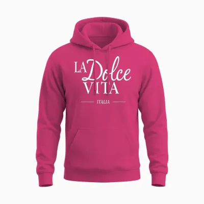 Italy Men Women - Chic La Dolce Vita Italia Elegant Italian T-Shirt, Black, S Unisex Hoodie - Heliconia