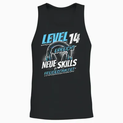 14. Geburtstag Jungen Video Gamer Level 14 Erreicht Junge Unisex Tank Top - Black