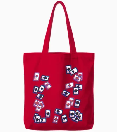 Playing Card Card Game Board Game Tote Bags - Red
