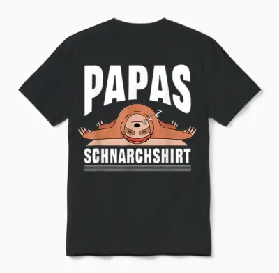 Papas Schnarchshirt | Schlafshirt Pyjama Schlafanzug Vater Unisex T-Shirt - Black