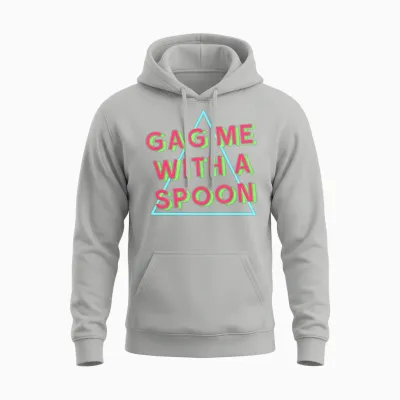 Gag Me with a Spoon Funny Retro 80s Unisex Hoodie - Ash
