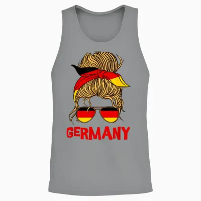 Germany for Girls Germany Flag for Women Germany T-Shirt, Black Unisex Tank Top - Sport Grey