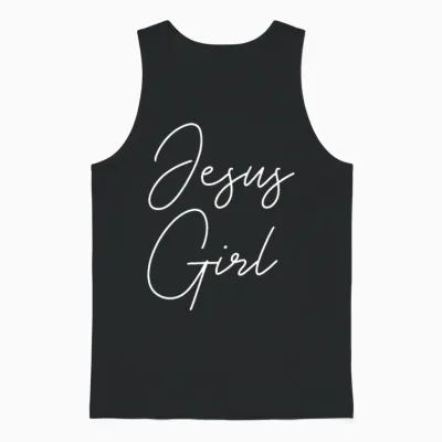Christian Jesus Girl Unisex Tank Top - Black