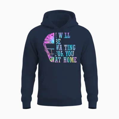 I Will Be Waiting for You at Home Softball Catcher Unisex Hoodie - Navy