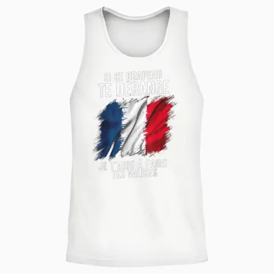 French Patriot Flag Je T'aide T'aide á Faire Tes Suites Unisex Tank Top - White