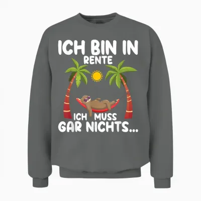 Lustige Renten Sprüche Kleidung Für Rentner Women's Sloth T-Shirt Black S Eu 38/40 Unisex Sweatshirt - Graphite Heather