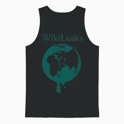 Wikileaks Dripping Globe Unisex Tank Top - Black