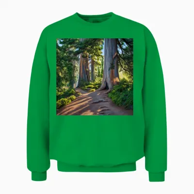 Hiking Forest Journey Unisex Sweatshirt - Irish Green