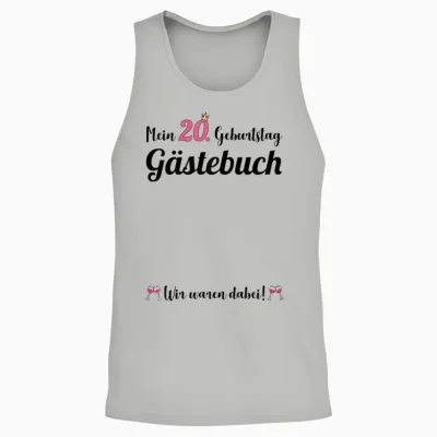 20. Geburtstag 20 Jahre Party Gästebuch Frauen Unisex Tank Top - Ash