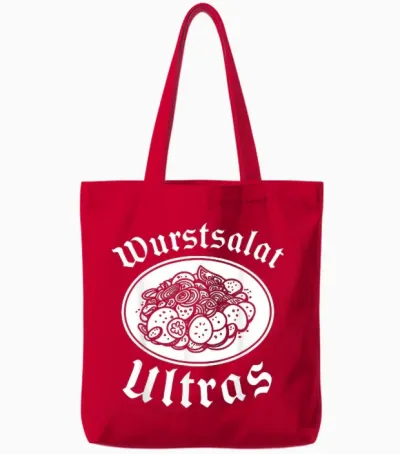 Sausage Salat Ultras X Sausage Salad Meat Sausage Oktoberfest Tote Bags - Red
