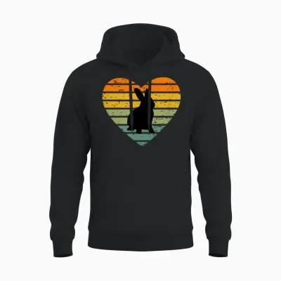 Ich Liebe Hasen Häschen Hasenfan Kaninchen Ostern Osterhase Unisex Hoodie - Black