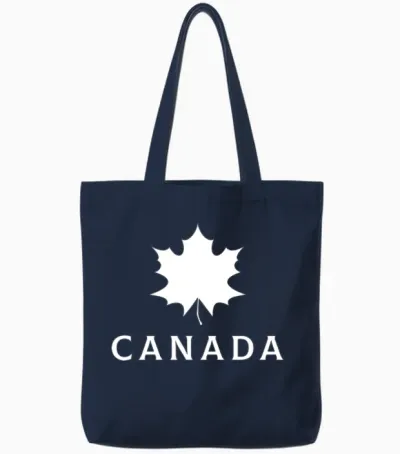 Canada Maple Leaf Tote Bags - Navy