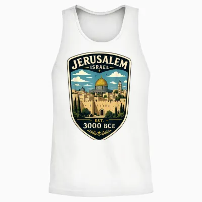Voyage En Famille à Jérusalem Israël Vacances à Jérusalem Unisex Tank Top - White