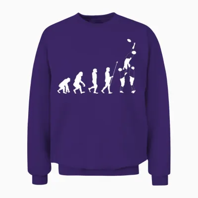 Evolution Rugby Player – Xv De France Rugby Gift T-Shirt, Black Unisex Sweatshirt - Purple