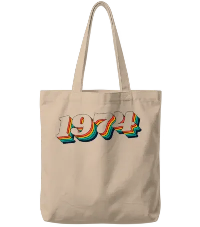Retro 1974 Tote Bags - Natural