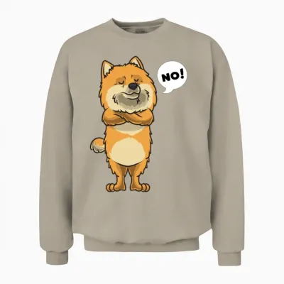 Stubborn Pomeranian Dog Dog Funny Unisex Sweatshirt - Sand