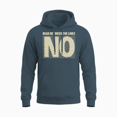 Read Between the Lines - Hidden Message Design Unisex Hoodie - Dark Heather