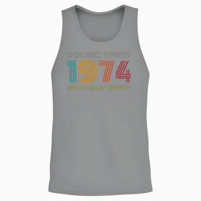 1974 Vintage 50th Birthday Unisex Tank Top - Sport Grey