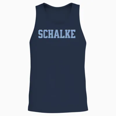 Schalke T-Shirt, Black Unisex Tank Top - Navy