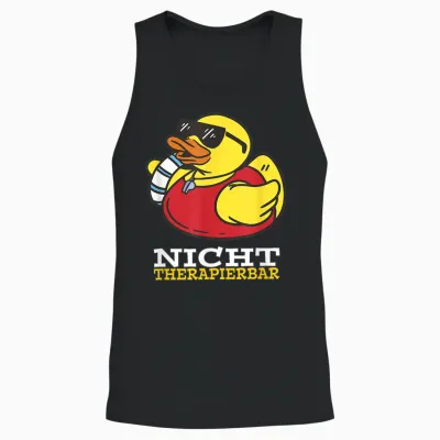 Bath Duck Lifeguard T-Shirt, Black, S Unisex Tank Top - Black
