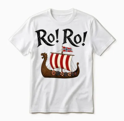 Ro Ro Norwegen Wikinger Schiff Fußball Norwegischer Fan Unisex T-Shirt - White