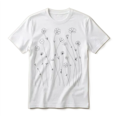 Line Art Unisex T-Shirt - White