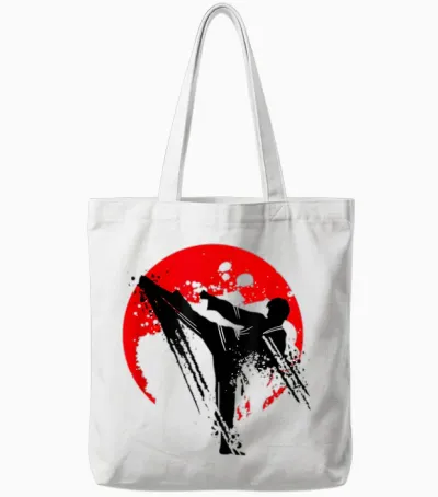 Love Karate Boys' Shirt Karate Lovers for Men and Women T-Shirt, White Tote Bags - White