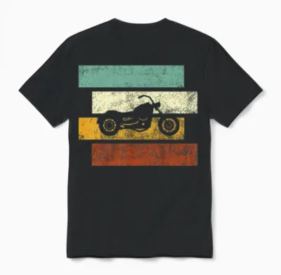 Motorcycle Retro Unisex T-Shirt - Black