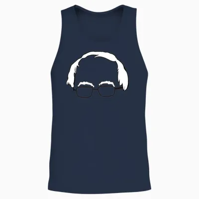 Blue Bernie Head Unisex Tank Top - Navy
