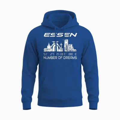 Gps Koordinaten Und Skylines Deutscher Traumstädte Unisex Erwachsene T-Shirt Schwarz Kurzarm S Stadt Essen Skyline Koordinaten Ruhrpott Ruhrgebiet Stadt Essen Unisex Hoodie - Royal