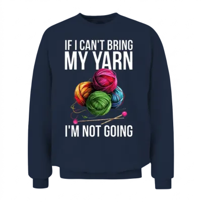 Yarn Knitting Unisex Sweatshirt - Navy