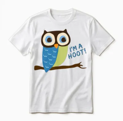 Owl Art I'm a Hoot Unisex T-Shirt - White