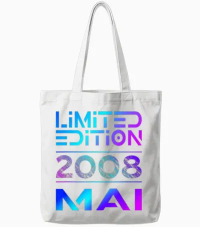 Limited Edition Mai 2008 Junge Mädchen 18. Geburtstag Tote Bags - White
