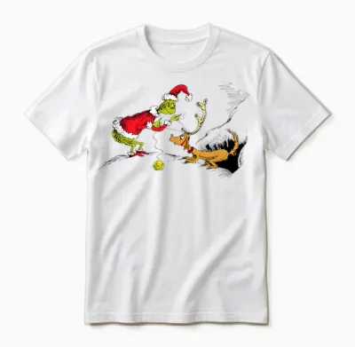 Dr. Seuss Reindeer Unisex T-Shirt - White