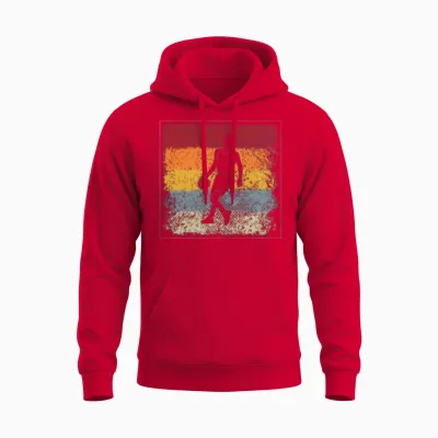 Basketball Retro Unisex Hoodie - Red