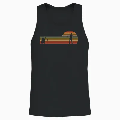 Retro Archery Unisex Tank Top - Black