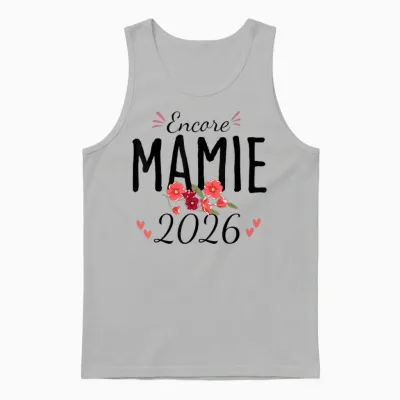 Encore Granny 2026 Announcement Pregnancy Grandmother Unisex Tank Top - Ash