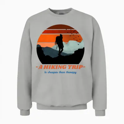 A Hiking Trip Adventure Hiking Unisex Sweatshirt - Ash