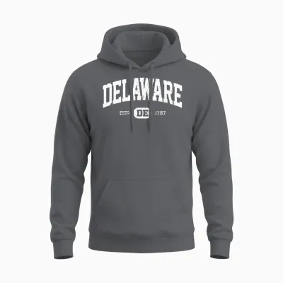 Delaware Retro Vintage Delaware Unisex Hoodie - Charcoal