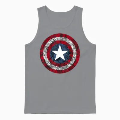 Marvel Captain America Avengers Shield Comic Unisex Tank Top - Sport Grey