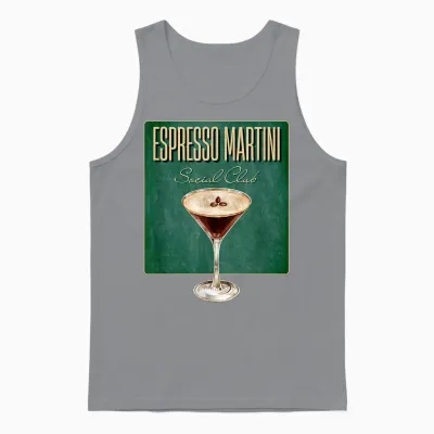Espresso Martini Social Club | Kaffee Cocktail Cafe Bar Team Unisex Tank Top - Sport Grey