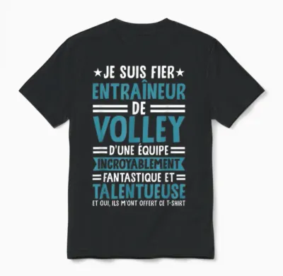 Funny Volleyball I Am Proud Volleyball Coach Unisex T-Shirt - Black