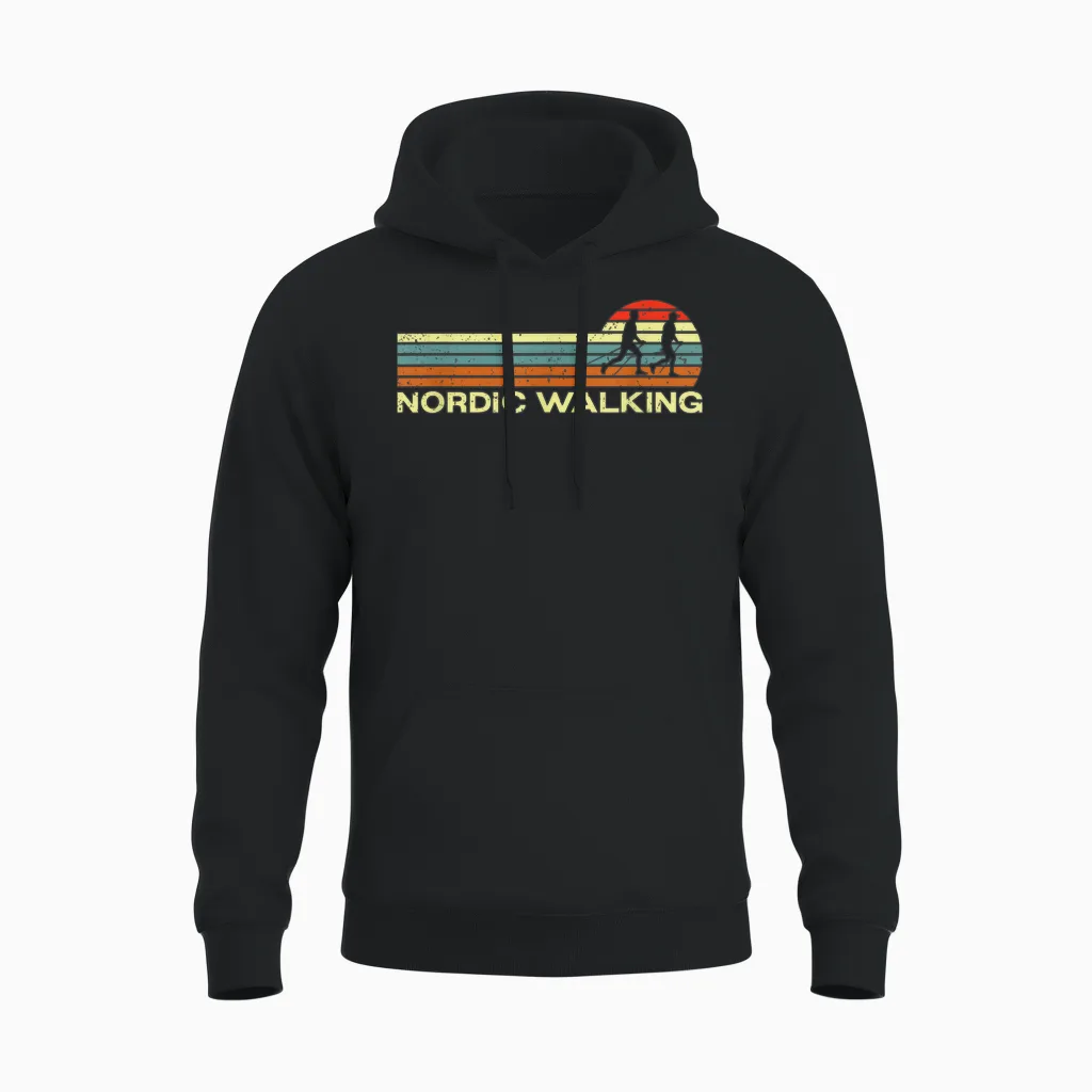 Nordic Walking Suit for Seniors, Nordic Walkers and Other Unisex Hoodie in Black