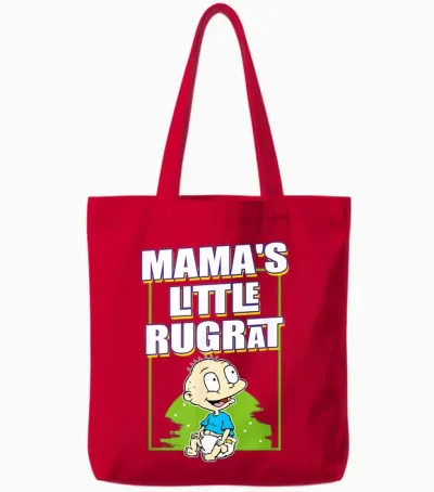 Mama's Little Rugrat - Tommy Pickles Tote Bags - Red