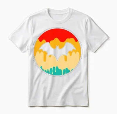Bat Retro Unisex T-Shirt - White