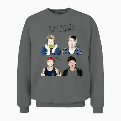 5 Seconds of Summer - Photo Scribble Unisex Sweatshirt - Graphite Heather